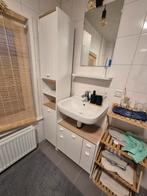 Badkamermeubelset: Hoge kast en wastafelonderkast, Huis en Inrichting, Ophalen, (Half)hoge kast, Gebruikt, 50 tot 100 cm