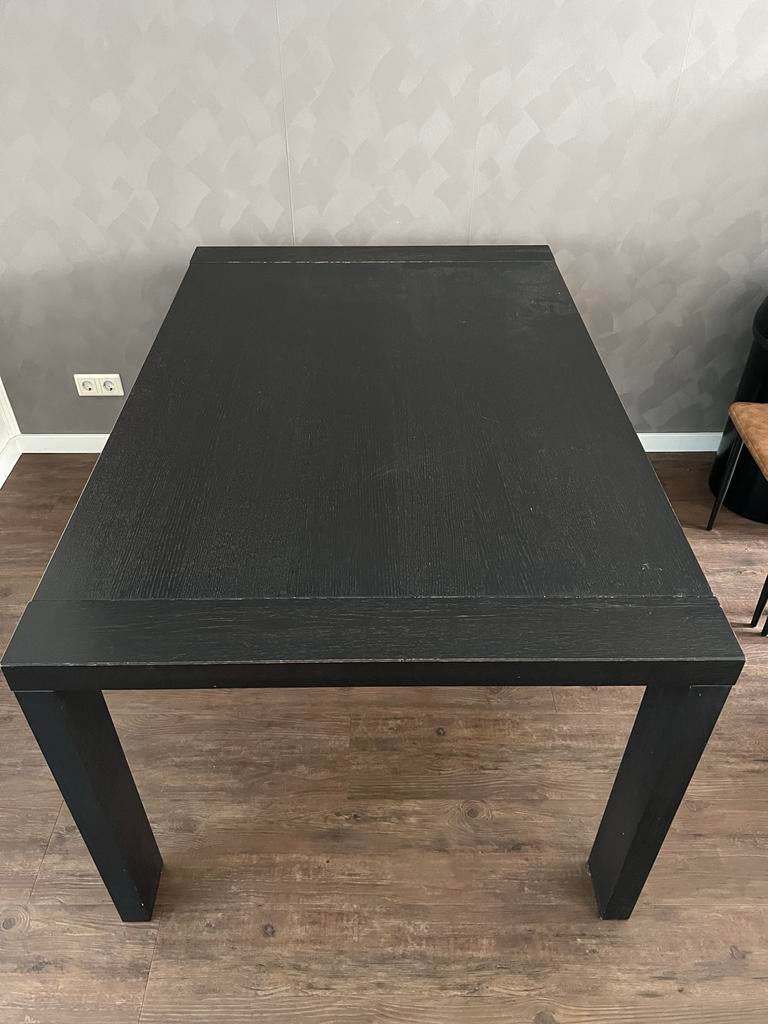 Uitschuifbare eettafel voor 4 of 6 personen, Ophalen, Gebruikt, 100 tot 150 cm, Vijf personen of meer