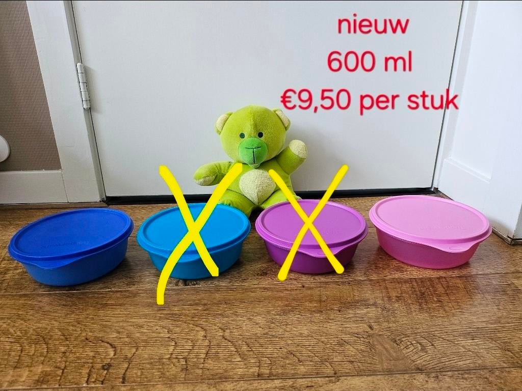 # Tupperware nieuwe ruimtekommen 600 ml, Huis en Inrichting, Keuken | Tupperware, Ophalen of Verzenden, Nieuw, Blauw, Bak of Kom