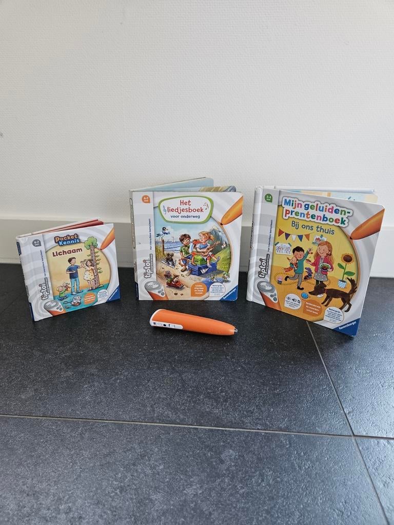 Tiptoi starterset met 3 boeken en stift, Ophalen, Gelezen, Uitklap-, Voel- of Ontdekboek, 3 tot 4 jaar