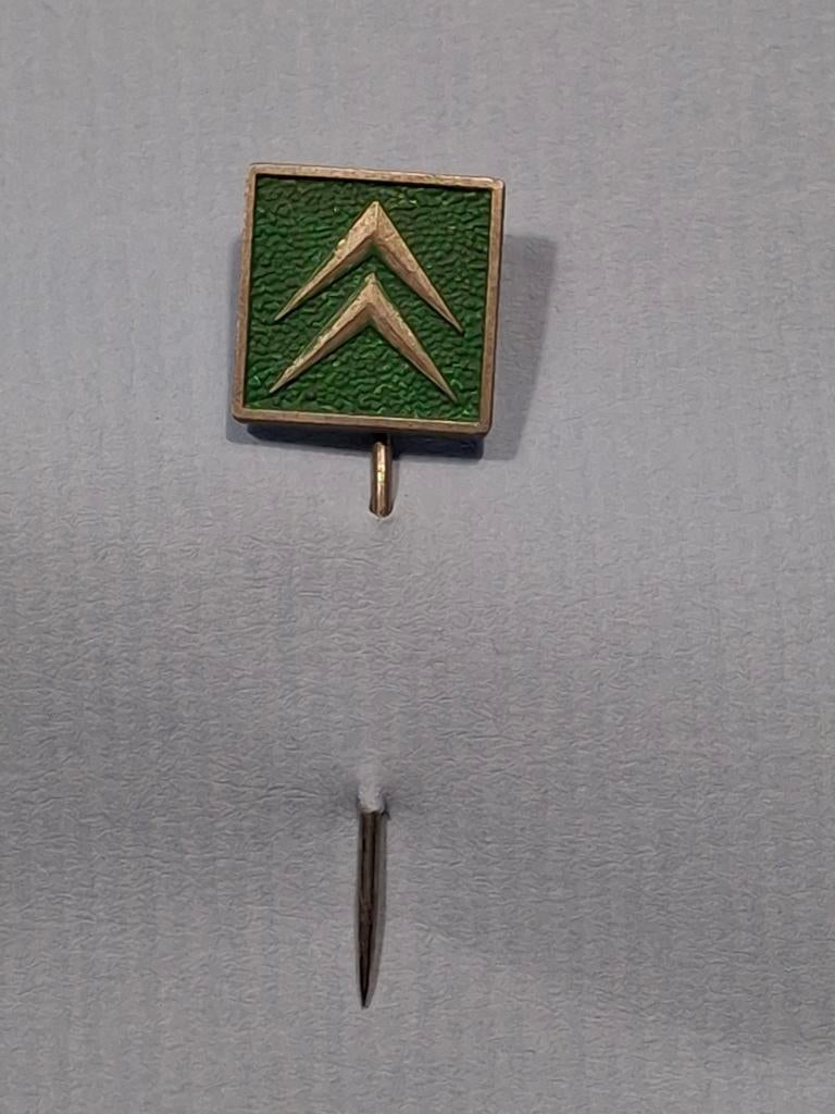 Vintage Citroën Pin Badge - Groen Vierkant, Verzenden