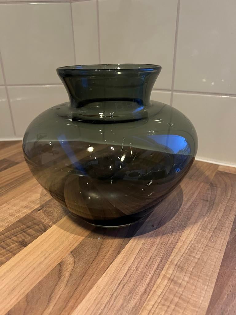 Zara Home Vaas - Rookgrijs Glas - 18cm Hoog, Ophalen, Overige kleuren, Minder dan 50 cm, Glas