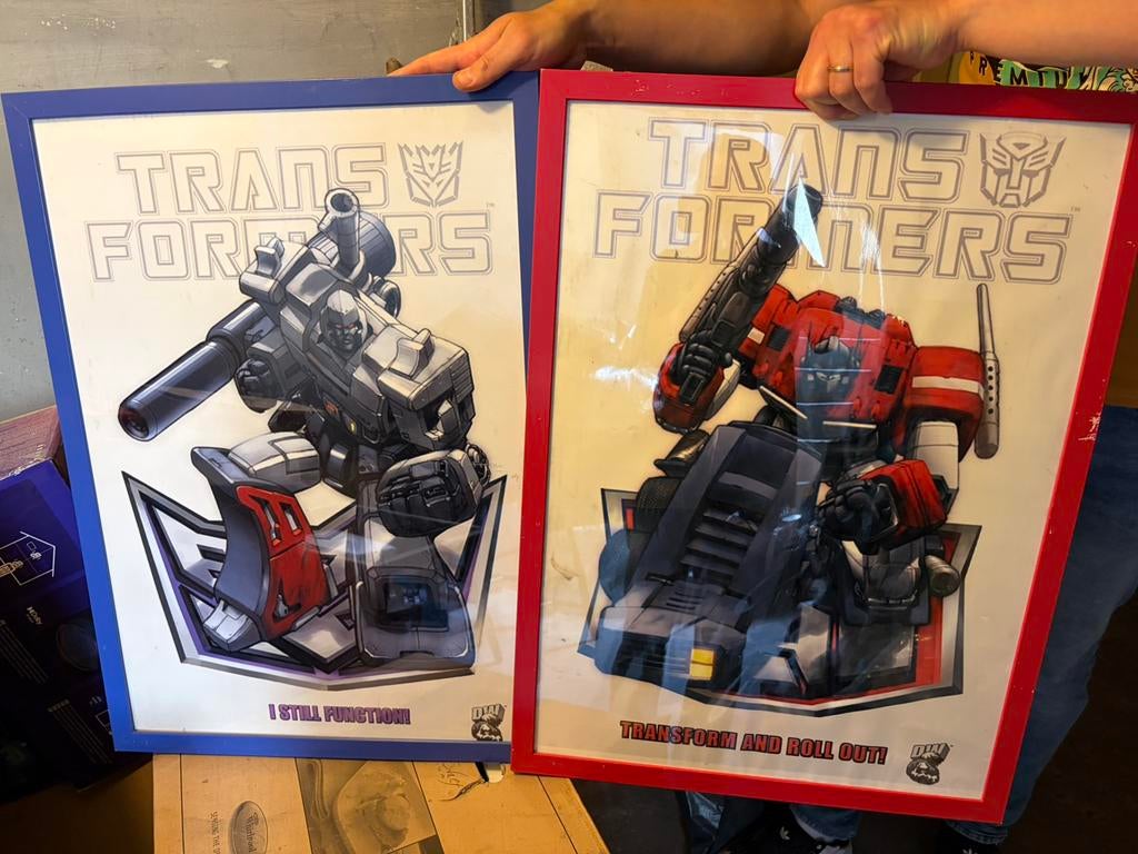 2x Transformerposters in lijsten, Verzamelen, G1, Ophalen of Verzenden, Zo goed als nieuw