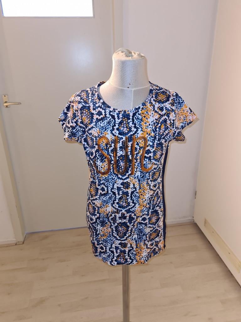 mooi blauw shirt maat 164   -k5, Ophalen of Verzenden, Gebruikt, Meisje, Shirt of Longsleeve