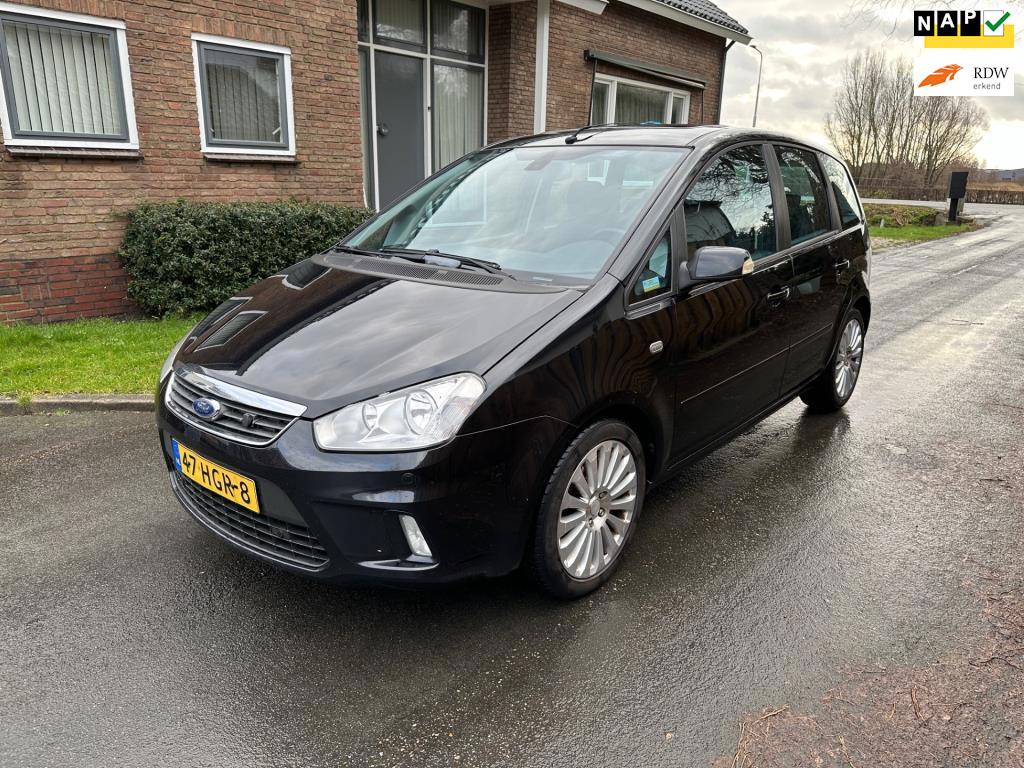 Ford C-Max 1.8-16V Titanium Flexifuel NAVI OPENDAK PDC CC NA, Gebruikt, Zwart, Bedrijf, 66 €/maand