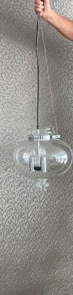 2 Hanglampen glas .Vintage. Druppelvorm, Ophalen, Zo goed als nieuw, Glas, Vintage jaren 70