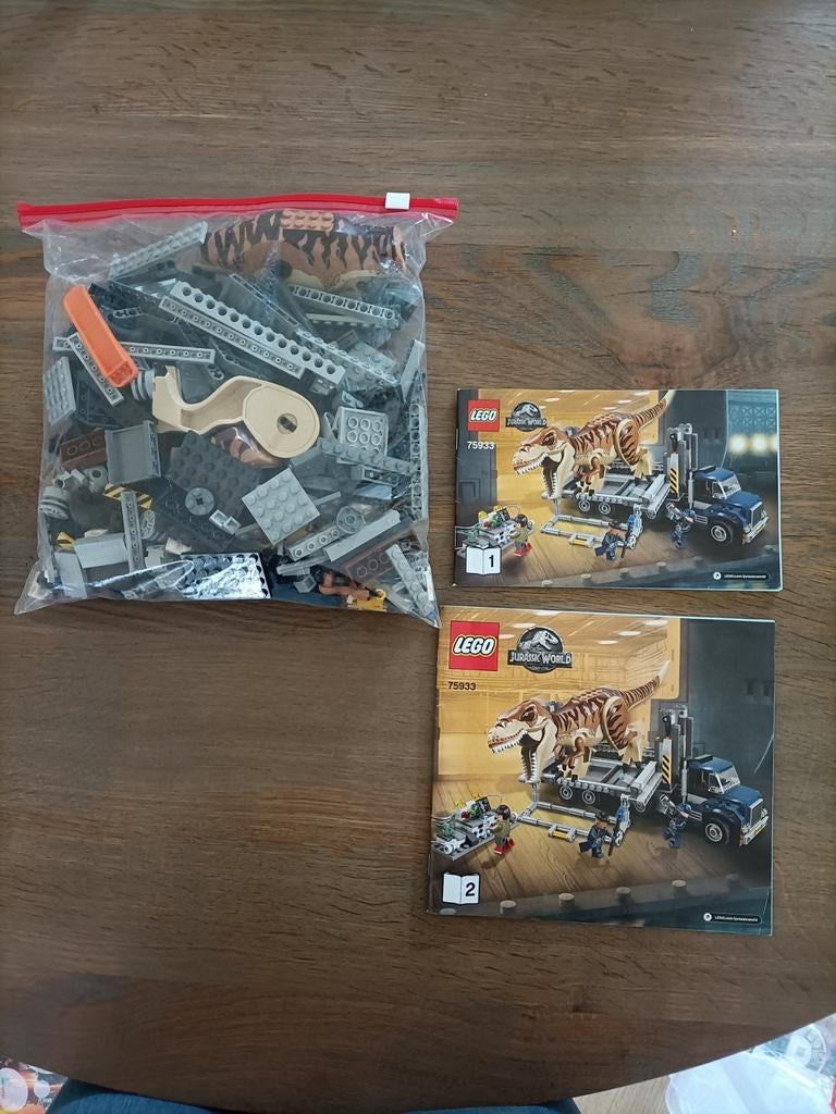 Lego Jurassic World 75933 T. Rex Transport, Ophalen of Verzenden, Gebruikt