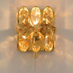 Palwa Mid Century LAMP kristal messing verguld Hotel Chic, Ophalen of Verzenden, Gebruikt, Glas, Vintage MidCentury Deens Design Hollywood Regency Scandinavië