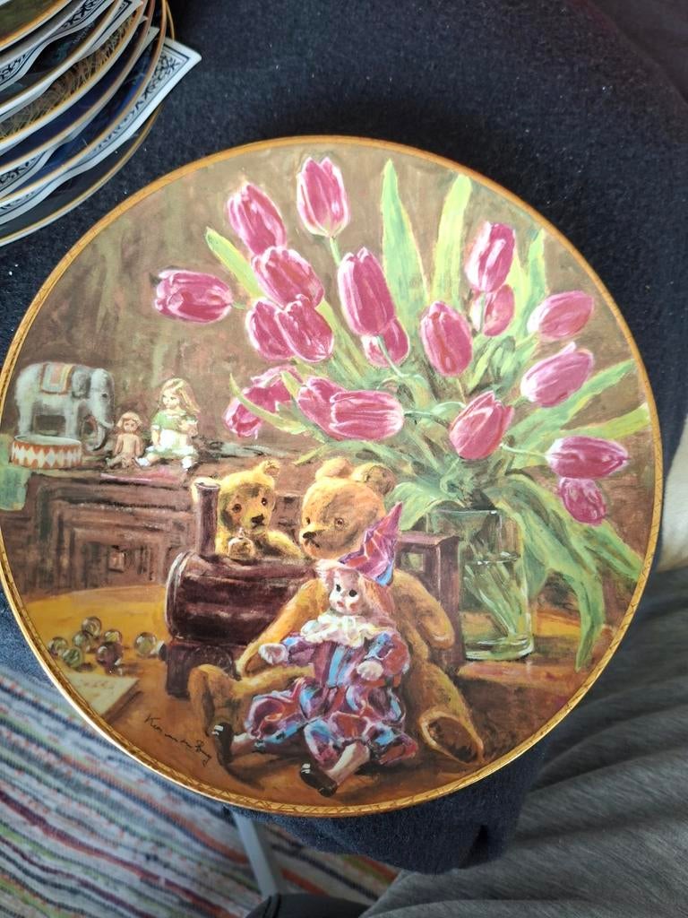 Royal Mosa  Stilleven geschilderd door Kees vd Berg, Antiek en Kunst, Antiek | Wandborden en Tegels, Ophalen