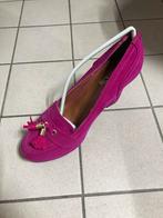 Fuchsia roze suede pumps 38, Kleding | Dames, Schoenen, Ophalen of Verzenden, Zo goed als nieuw, Roze