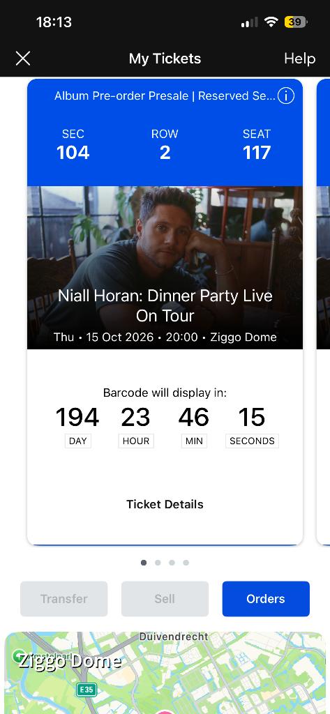 4x Niall Horan tickets ziggo dome 15 oktober, Drie personen of meer, Oktober