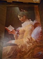 Werk aan de muur Lezend meisje, (Gezien bij VT Wonen), Nieuw, 125 cm of meer, Ophalen of Verzenden, Schilderij