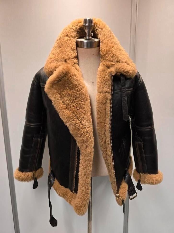 Irvin lammy coat pilotenjas NIEUW - heren maat S - lamsleer, Kleding | Heren, Jassen | Winter, Nieuw, Maat 46 (S) of kleiner, Bruin