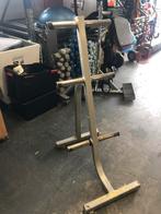 Olympische halter schijven rek 50 mm, Ophalen, Halterschijven, Gebruikt, 50 mm