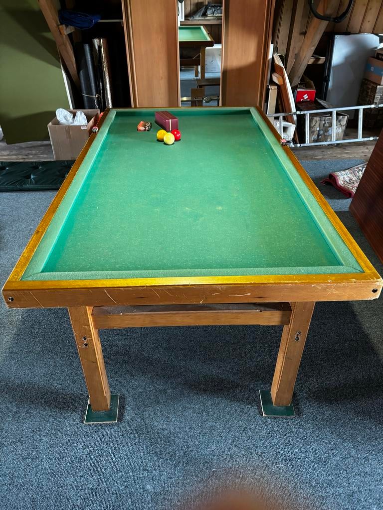 Biljarttafel met toebehoren - Gebruikt, Sport en Fitness, Biljarten en Poolen, Ophalen, Gebruikt, Biljarttafel