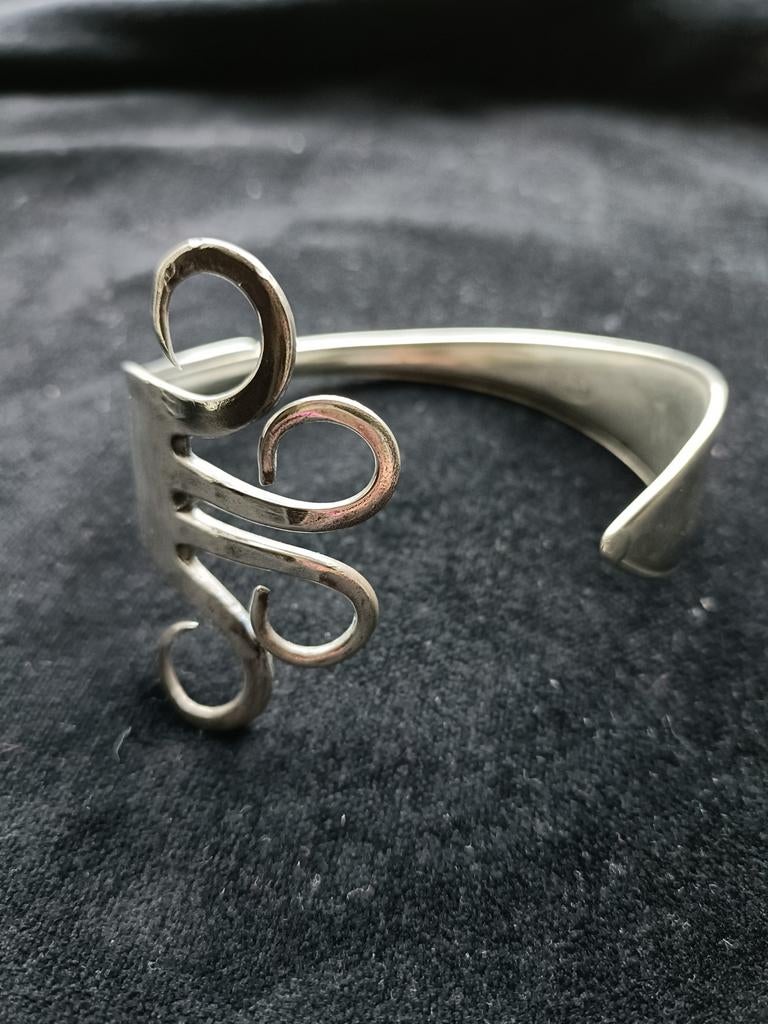 Unieke handgemaakte armband van vintage Gero Alpacca vork, Ophalen of Verzenden