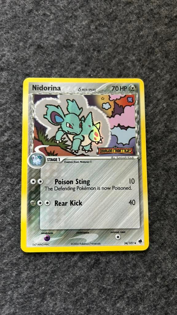 Nidorina delta species 34/101 Dragon Frontiers Reverse, Ophalen of Verzenden, Zo goed als nieuw