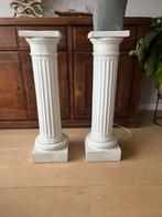 2 witte zuilen Griekse stijl, Ophalen, Zo goed als nieuw