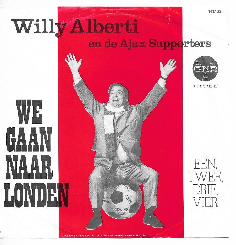 Willy  Alberti en de Ajaxsupporters, 7 inch, Ophalen of Verzenden, Zo goed als nieuw, Levenslied of Smartlap