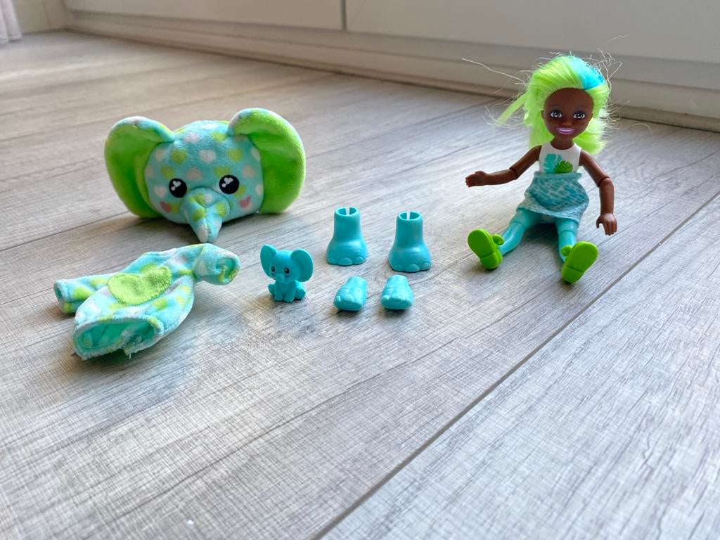 Barbie Cutie Reveal Chelsea olifant (compleet)., Kinderen en Baby's, Speelgoed | Poppen, Ophalen of Verzenden, Zo goed als nieuw
