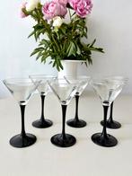 6x Vintage 80’s martiniglazen Luminarc & Arcoro France, Ophalen of Verzenden