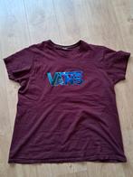 Vans T-shirt - Maat L - Bordeauxrood met print, Overige kleuren, Maat 42/44 (L), Ophalen of Verzenden, Zo goed als nieuw