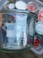 70 Weckpotten 370 ml met glazen en plastic deksels, Ophalen of Verzenden, Gebruikt