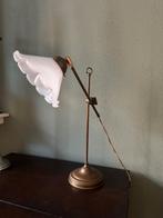 Vintage notarislamp/bureaulamp/tafellamp met glazen kap, Gebruikt, 50 tot 75 cm, Vintage, Klassiek, Ophalen of Verzenden