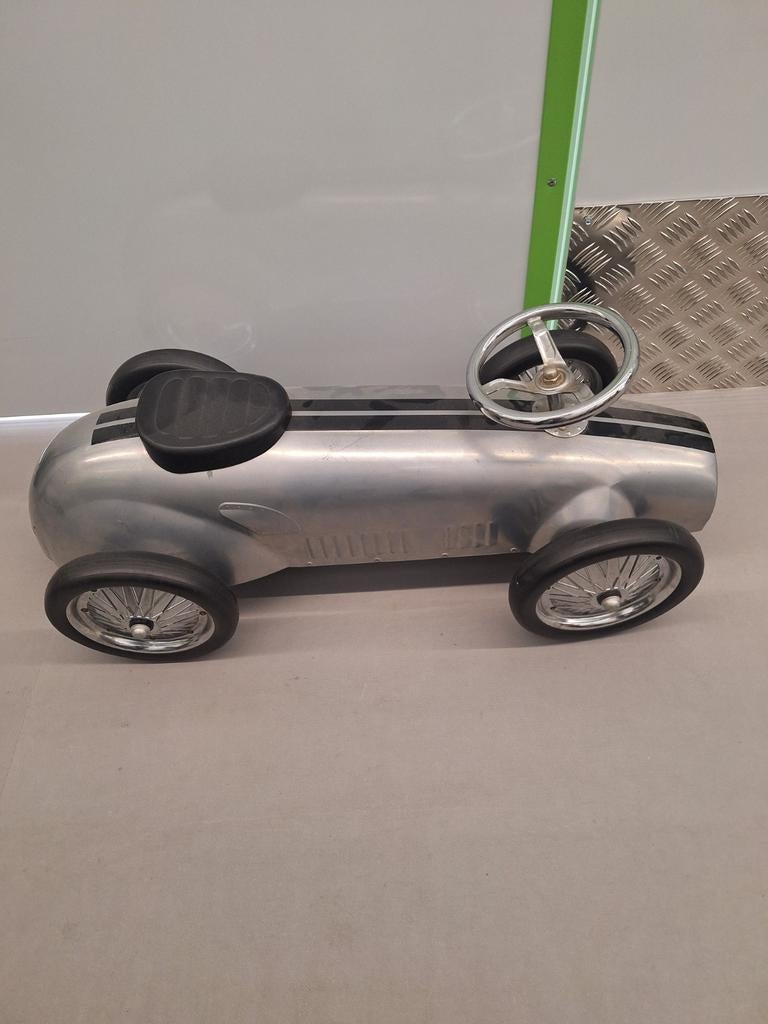 Vintage aluminium loopauto - Retro raceauto voor kinderen, Ophalen, Gebruikt, Loopvoertuig