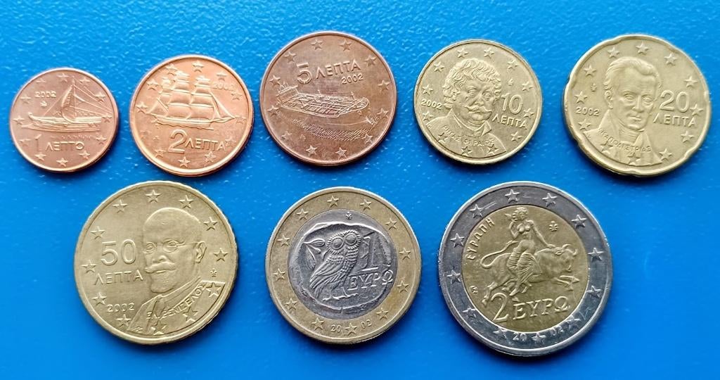 Griekenland serie Euromunten 2002, Verzenden, Griekenland, 2 euro, Setje