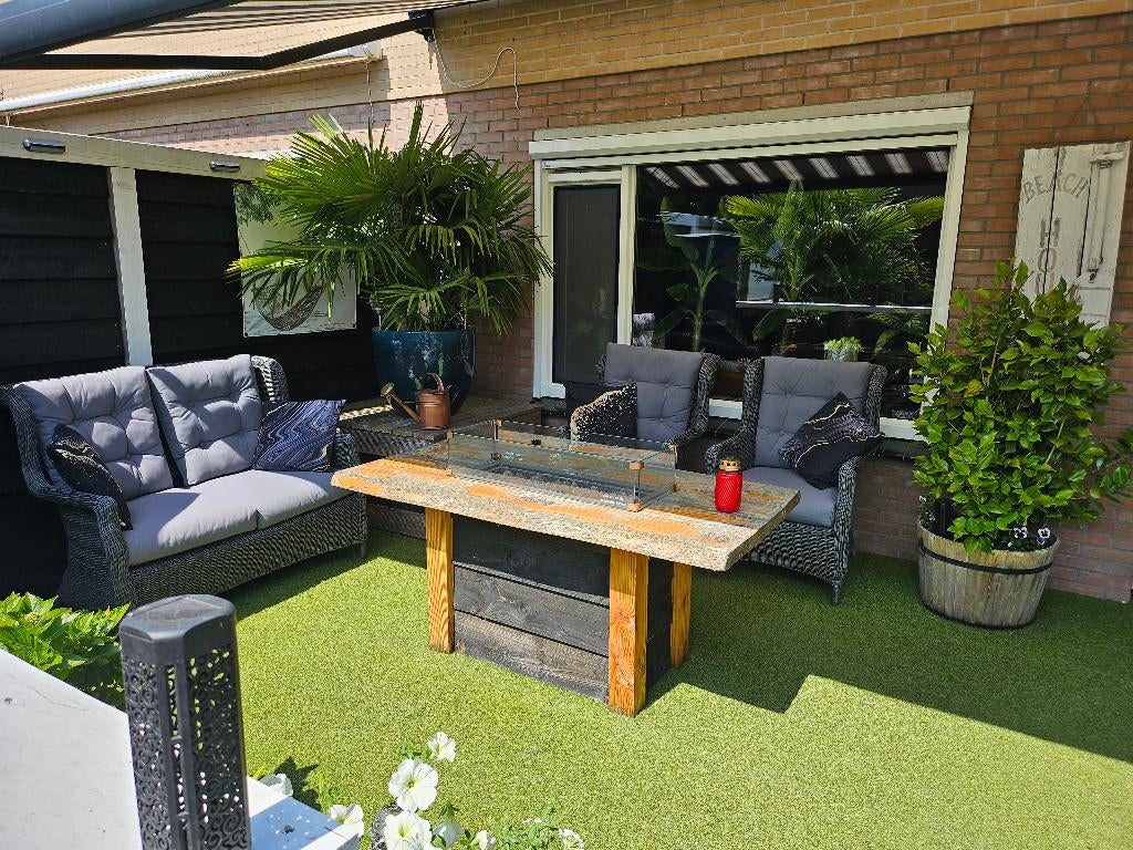 zonnescherm, Tuin en Terras, Zonneschermen, Gebruikt, 450 cm of meer, Elektrisch, Ophalen of Verzenden
