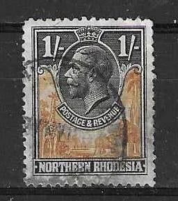 Zambia (Noord-Rhodesië) Michel 10 gestempeld , Postzegels en Munten, Postzegels | Afrika, Ophalen of Verzenden, Zambia, Gestempeld