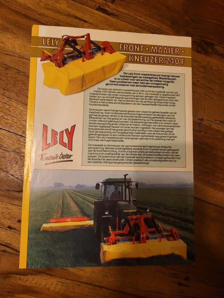 tractor folder Lely frontmaaier kneuzer 240 F, Ophalen of Verzenden, Zo goed als nieuw
