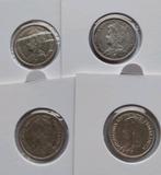Zilveren 1/2 Gulden 1910, 1912, 1913 & 1919 - Wilhelmina, Setje, Zilver, Koningin Wilhelmina, Overige waardes