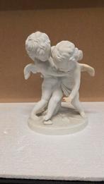 Groot antiek bisquit beeld van 2 engelen