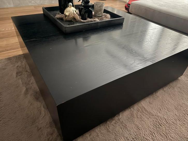 Mooie zwarte blok salontafel te koop!, Huis en Inrichting, Tafels | Salontafels, Gebruikt, Minder dan 50 cm, 100 tot 150 cm, 100 tot 150 cm