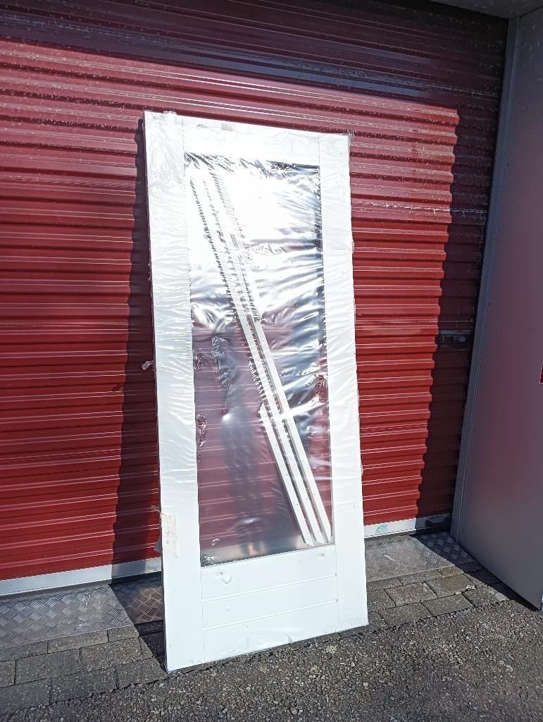 Hardhouten Deur, Ophalen, 80 tot 100 cm, Nieuw, Buitendeur