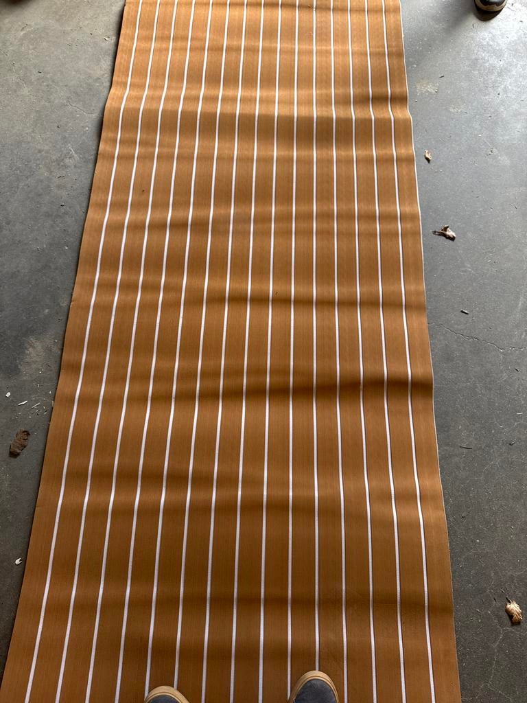 2 rollen teaklook bootbedekking met plakstrip., Ophalen, Zo goed als nieuw, Overige typen