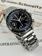 Omega Speedmaster Triple Date 35205000. Compleet 1997 !, Staal, Gebruikt, Polshorloge, Ophalen of Verzenden