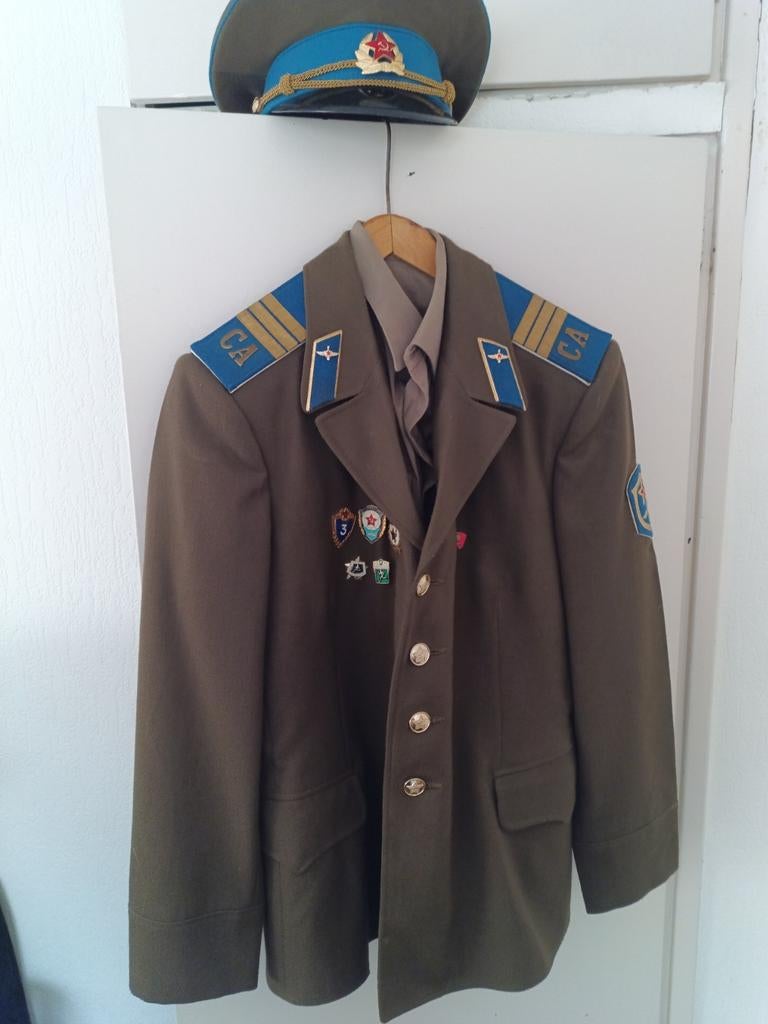 Authentiek Sovjet Militair Uniform: Jasje, Overhemd & Pet, Ophalen, Landmacht, Nederland, Kleding of Schoenen