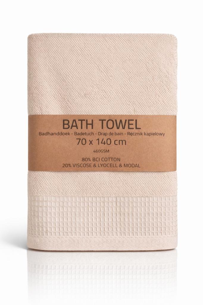 Partij beige badhanddoeken 70x140cm - 460GSM, Huis en Inrichting, Badkamer | Badtextiel en Accessoires, Nieuw, Handdoek, Beige