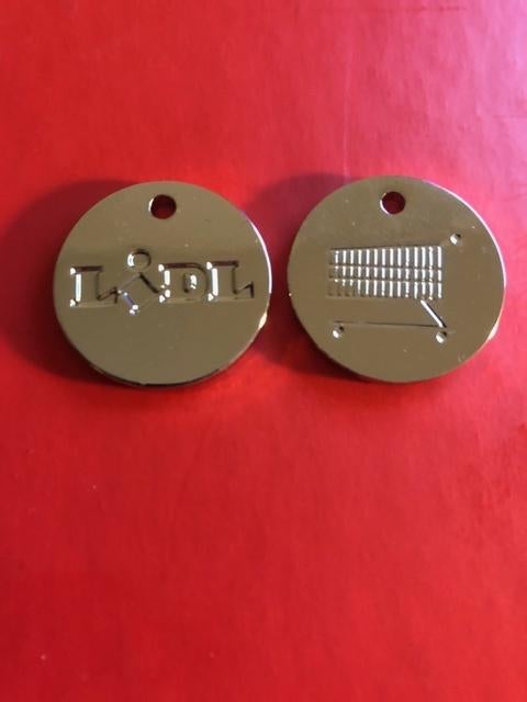 winkelwagenmuntje Lidl blank, Verzamelen, Winkelwagenmuntjes, Ophalen of Verzenden