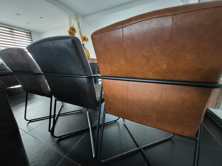 Set van 3 eetkamerstoelen in verschillende kleuren, Huis en Inrichting, Tafels | Eettafels, Gebruikt, Minder dan 50 cm, Minder dan 50 cm