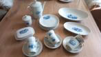 Vintage Bavaria servies met blauwe afbeeldingen, Ophalen, Porselein, Overige stijlen