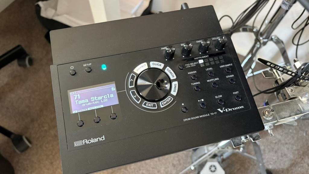 Roland TD-17 V2 module+bluetooth+Drum-Tec Live Sound Edition, Muziek en Instrumenten, Ophalen of Verzenden, Zo goed als nieuw