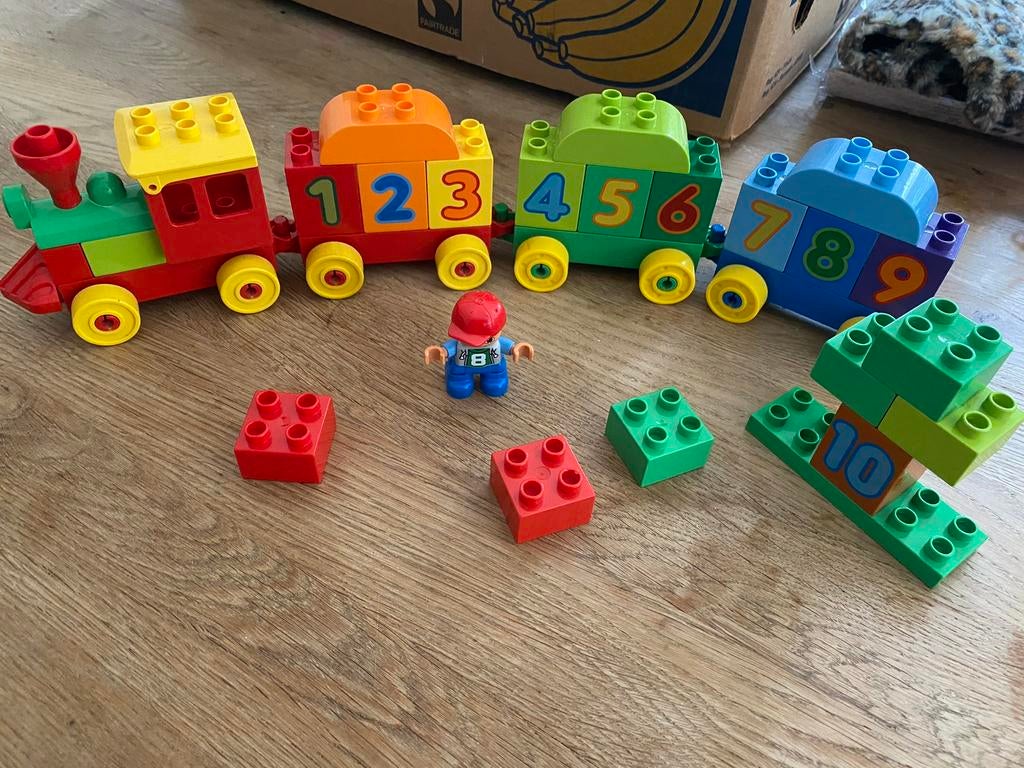 Lego Duplo getallentrein, Overige thema's, Ophalen of Verzenden, Zo goed als nieuw, Compleet