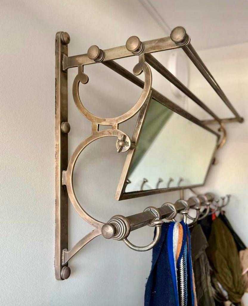 Eichholtz wandkapstok kapstok met spiegel art deco, Huis en Inrichting, Zo goed als nieuw, Minder dan 100 cm, Metaal, Ophalen