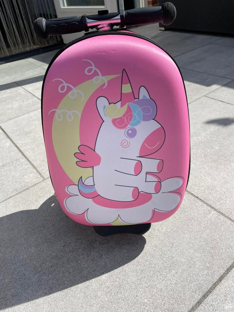 Reiskoffer kinderen met step, Hard kunststof, Minder dan 50 cm, Ophalen of Verzenden, Zo goed als nieuw