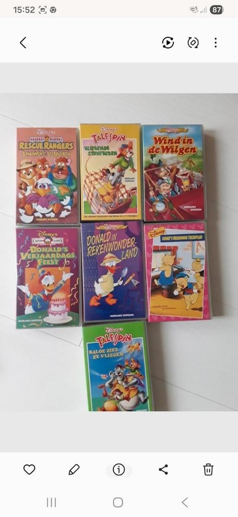Videobanden Disney - VHS, Cd's en Dvd's, VHS | Kinderen en Jeugd, Alle leeftijden, Ophalen, Gebruikt