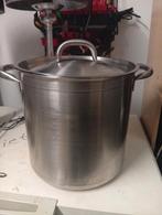 Grote horeca rvs Kookpan 32 met Deksel - Bourgeat Frankrijk, Ophalen of Verzenden, Zo goed als nieuw, Rvs, Kookpan of Snelkookpan